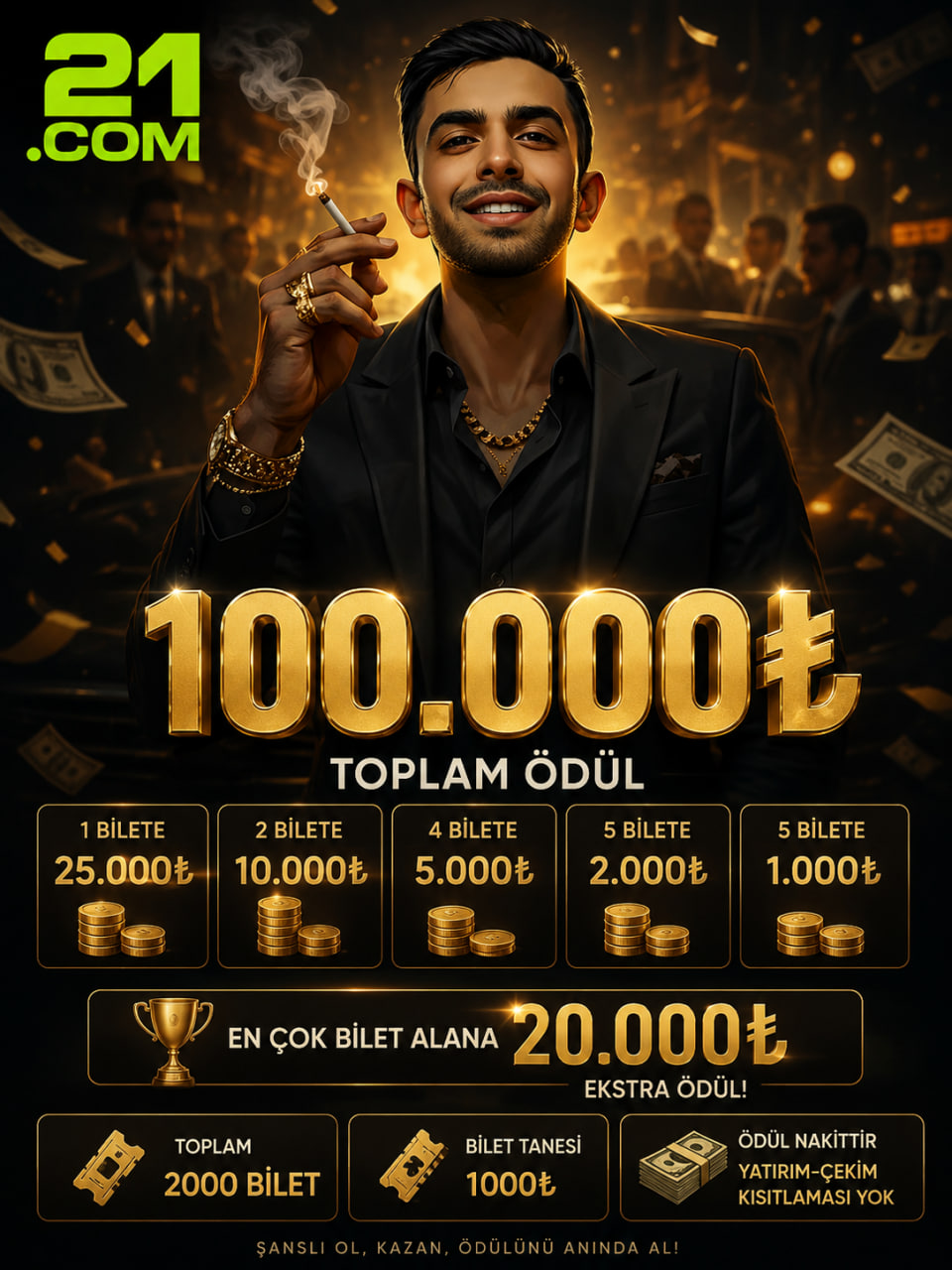 100.000₺ Ödüllü Bilet Etkinliği